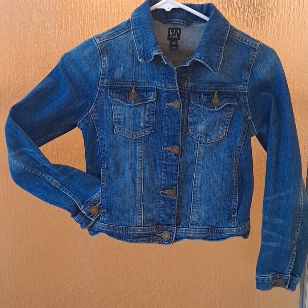 Girl's Gap distressed denim jacket